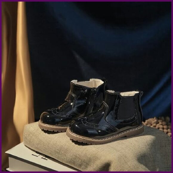 Vintage Leather Embroidered Toddler Girls Boots Mid Calf Water Resistant - Picture 4 of 8